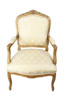 Louis XV Style Giltwood Fauteuil Armchair