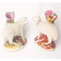 Pair of Staffordshire Flatback Sheep (2 of 6) Pair of Staffordshire Flatback Sheep (2 of 6)