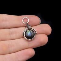 Antique Edwardian Abalone Shell and Agate Sterling Silver Spinning Fob Pendant (8 of 9) Antique Edwardian Abalone Shell and Agate Sterling Silver Spinning Fob Pendant (8 of 9)