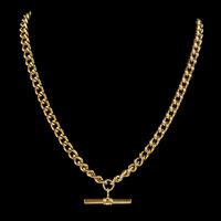 Antique Victorian Albert Chain Necklace 18ct Gold Gilt Sterling Silver c.1900 (2 of 5) Antique Victorian Albert Chain Necklace 18ct Gold Gilt Sterling Silver c.1900 (2 of 5)