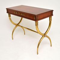 Antique Neoclassical Walnut & Brass Writing / Side Table (6 of 16) Antique Neoclassical Walnut & Brass Writing / Side Table (6 of 16)