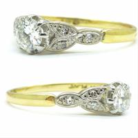 Art Deco 18ct Platinum Old Cut Diamond Solitaire Engagement Ring 0.35ct c.1920 (3 of 11) Art Deco 18ct Platinum Old Cut Diamond Solitaire Engagement Ring 0.35ct c.1920 (3 of 11)