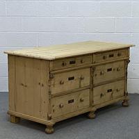 Antique pine sideboard with a bank of 6 drawers (2 of 5) Antique pine sideboard with a bank of 6 drawers (2 of 5)