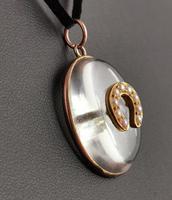 Antique Victorian Rock Crystal Pendant Gold Horseshoe, Split Pearl (11 of 14) Antique Victorian Rock Crystal Pendant Gold Horseshoe, Split Pearl (11 of 14)