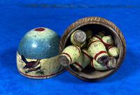 19th Century Skittles Game in Tunbridge Ware White Wood Painted Egg (11 of 21) 19th Century Skittles Game in Tunbridge Ware White Wood Painted Egg (11 of 21)