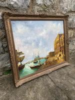 20th Century Oil On Canvas Venitian Scene (2 of 6) 20th Century Oil On Canvas Venitian Scene (2 of 6)