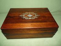 Inlaid Rosewood Writing Box - Extended Office Section c.1870 (10 of 16) Inlaid Rosewood Writing Box - Extended Office Section c.1870 (10 of 16)