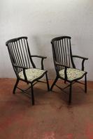 1918 Pair of Arts and Crafts style Oak Arm Chairs (3 of 4) 1918 Pair of Arts and Crafts style Oak Arm Chairs (3 of 4)