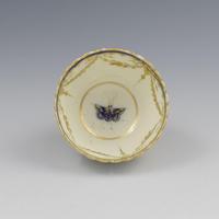 Caughley Porcelain Fluted Tea Bowl Dresden Flowers & Butterfly c.1785 (2 of 8) Caughley Porcelain Fluted Tea Bowl Dresden Flowers & Butterfly c.1785 (2 of 8)