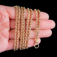 Antique Victorian Long Guard Chain Necklace 18ct Gold c.1880 (2 of 5) Antique Victorian Long Guard Chain Necklace 18ct Gold c.1880 (2 of 5)