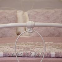 Cream Victorian Cast Iron Bedstead with Hoop Over Design (5 of 10) Cream Victorian Cast Iron Bedstead with Hoop Over Design (5 of 10)