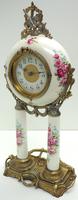 Antique Porcelain Portico Mantel Clock Rose & Blue Floral Mantle Clock (7 of 7) Antique Porcelain Portico Mantel Clock Rose & Blue Floral Mantle Clock (7 of 7)