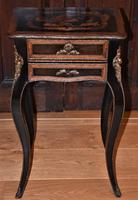 Striking 19th Century French Ebonised & Marquetry Side Table c.1880 (18 of 18) Striking 19th Century French Ebonised & Marquetry Side Table c.1880 (18 of 18)