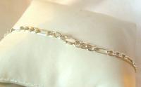 Vintage Silver Necklace 1970s Figaro Link 925 Solid Silver 19" Length (9 of 11) Vintage Silver Necklace 1970s Figaro Link 925 Solid Silver 19" Length (9 of 11)
