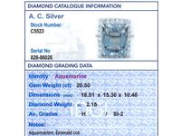 20.50 ct Aquamarine and 2.15 ct Diamond, Platinum Dress Ring - Vintage Circa 1950 (6 of 9) 20.50 ct Aquamarine and 2.15 ct Diamond, Platinum Dress Ring - Vintage Circa 1950 (6 of 9)