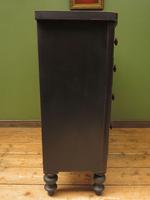 Antique Painted Black Bow Front Chest of Drawers (10 of 16) Antique Painted Black Bow Front Chest of Drawers (10 of 16)