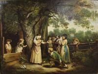 Pair of Early 19th Century Country Genre Scenes Oil on Canvas (20 of 21) Pair of Early 19th Century Country Genre Scenes Oil on Canvas (20 of 21)