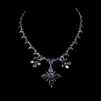 Antique Georgian Flat Cut Garnet 15ct Gold Full Riviere Necklace with Pansy Drops & Cross (2 of 9) Antique Georgian Flat Cut Garnet 15ct Gold Full Riviere Necklace with Pansy Drops & Cross (2 of 9)