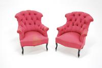 Pair of Napoleon III Upholstered Armchairs (5 of 5) Pair of Napoleon III Upholstered Armchairs (5 of 5)