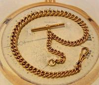Victorian Pocket Watch Chain 1890s Antique Large 14ct Rose Gold Filled Albert With T Bar (3 of 11) Victorian Pocket Watch Chain 1890s Antique Large 14ct Rose Gold Filled Albert With T Bar (3 of 11)