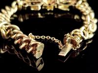 Antique 15ct Gold Ruby and Pearl Curb Bracelet, Floral (7 of 10) Antique 15ct Gold Ruby and Pearl Curb Bracelet, Floral (7 of 10)