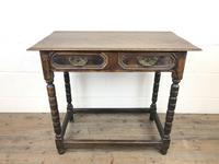 Antique Oak Side Table with Geometric Drawers (3 of 10) Antique Oak Side Table with Geometric Drawers (3 of 10)