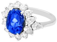 6.83ct Sapphire & 2.84ct Diamond, Platinum Dress Ring - Vintage c.1970 (3 of 8) 6.83ct Sapphire & 2.84ct Diamond, Platinum Dress Ring - Vintage c.1970 (3 of 8)