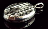 Antique Victorian Silver Buckle Locket, Large, Engraved (3 of 14) Antique Victorian Silver Buckle Locket, Large, Engraved (3 of 14)