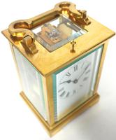 Antique French 8-Day Repeat Carriage Clock Bevelled Case with Enamel Dial Gong Striking (3 of 5) Antique French 8-Day Repeat Carriage Clock Bevelled Case with Enamel Dial Gong Striking (3 of 5)