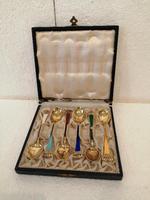 Set of Six Danish Enamel & Silver Gilt Spoons (7 of 7) Set of Six Danish Enamel & Silver Gilt Spoons (7 of 7)