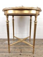 Gold Gilt Table with Circular Onyx Top (11 of 11) Gold Gilt Table with Circular Onyx Top (11 of 11)