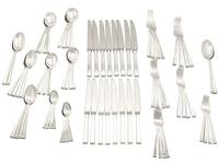 Sterling Silver Canteen of Cutlery for 8 Persons - Art Deco Style - Vintage 1956 (12 of 12) Sterling Silver Canteen of Cutlery for 8 Persons - Art Deco Style - Vintage 1956 (12 of 12)