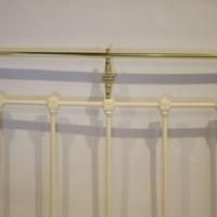 Brass & Iron Antique Platform Bed in Cream (4 of 5) Brass & Iron Antique Platform Bed in Cream (4 of 5)