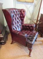 Antique Leather Chesterfield Wing Armchair (5 of 7) Antique Leather Chesterfield Wing Armchair (5 of 7)