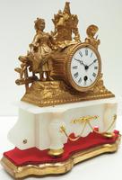 Stunning Complete French Mantel Clock Under Dome with Base Figural Mantle Clock. (5 of 10) Stunning Complete French Mantel Clock Under Dome with Base Figural Mantle Clock. (5 of 10)
