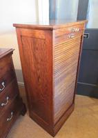 Edwardian Oak Tambour Front Filing Cabinet (8 of 8) Edwardian Oak Tambour Front Filing Cabinet (8 of 8)