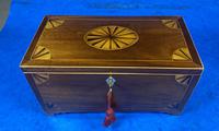 Georgian Mahogany Fan Inlaid Tea Caddy (2 of 16) Georgian Mahogany Fan Inlaid Tea Caddy (2 of 16)