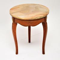 Antique French Inlaid King Wood & Onyx Side Table (4 of 6) Antique French Inlaid King Wood & Onyx Side Table (4 of 6)