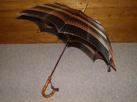 Antique Kendall 18ct GP Umbrella - Check Nylon Canopy With Whangee Bamboo Handle (10 of 11) Antique Kendall 18ct GP Umbrella - Check Nylon Canopy With Whangee Bamboo Handle (10 of 11)