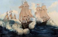 Large Fabulous Vintage 20th Century Maritime Naval Battle Ships Seascape Oil Painting (2 of 12) Large Fabulous Vintage 20th Century Maritime Naval Battle Ships Seascape Oil Painting (2 of 12)