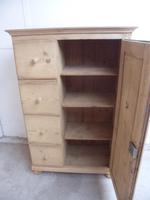 Quality 4 Drawer 1 Door Antique Pine Kitchen / Storage Cupboard to wax / paint (9 of 9) Quality 4 Drawer 1 Door Antique Pine Kitchen / Storage Cupboard to wax / paint (9 of 9)