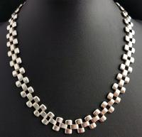 Antique Victorian Silver Collar Necklace, Brick Link (8 of 12) Antique Victorian Silver Collar Necklace, Brick Link (8 of 12)