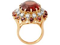17.67ct Citrine & 1.33ct Diamond, 18ct Yellow Gold Dress Ring - Vintage French c.1950 (5 of 9) 17.67ct Citrine & 1.33ct Diamond, 18ct Yellow Gold Dress Ring - Vintage French c.1950 (5 of 9)