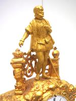 Antique Empire 8-day French Ormolu Mantle Clock – Figural Mantel Clock With Glass Dome (7 of 12) Antique Empire 8-day French Ormolu Mantle Clock – Figural Mantel Clock With Glass Dome (7 of 12)