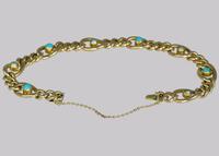 Antique 15ct Gold Turquoise & Pearl Curb Link Bracelet Victorian Bracelet c.1880 (4 of 10) Antique 15ct Gold Turquoise & Pearl Curb Link Bracelet Victorian Bracelet c.1880 (4 of 10)