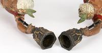 Pair of Continental, Probably French, Cold Painted Metal Figural Candlesticks (6 of 27) Pair of Continental, Probably French, Cold Painted Metal Figural Candlesticks (6 of 27)