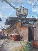 Watercolour Shoreham Harbour Listed Artist Guy Roddon 1947 (5 of 10) Watercolour Shoreham Harbour Listed Artist Guy Roddon 1947 (5 of 10)