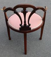1920's Mahogany Side Chair in Pink (3 of 3) 1920's Mahogany Side Chair in Pink (3 of 3)