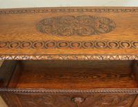 Antique Carved Oak Monks Bench Hall Seat Settle (10 of 11) Antique Carved Oak Monks Bench Hall Seat Settle (10 of 11)