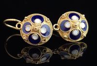 Vintage Russian enamel earrings, silver gilt (8 of 8) Vintage Russian enamel earrings, silver gilt (8 of 8)